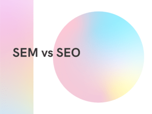 SEM 검색 엔진 마케팅과 SEO 검색 엔진 최적화에 대해 설명하는 블로그의 배너